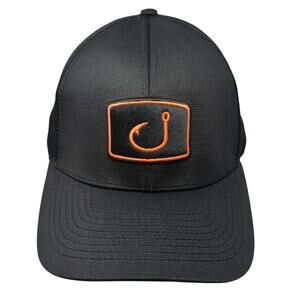 Avid Gear Fitted Trucker Hat Black XL Embroidered Mesh Back 5 Panel Polyester
